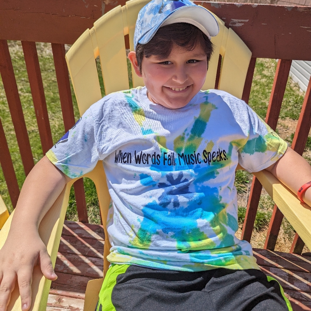 DJTeo "When words fail music speaks." Short Sleeve Tie-dye Tee
